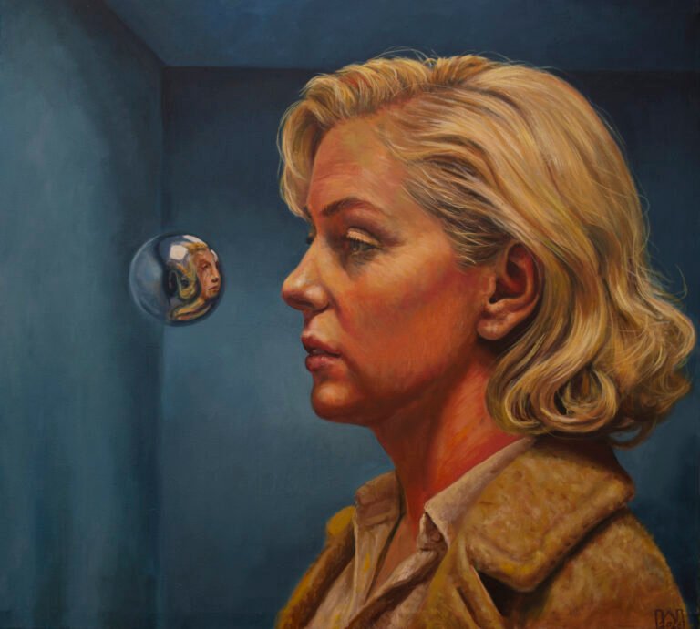 imensión intangible” Acrílico sobre lienzo, 70 x 64 cm. 2026.