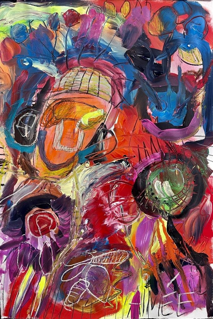 Dude. 2023. Técnica mixta sobre papel. 110x77 cm