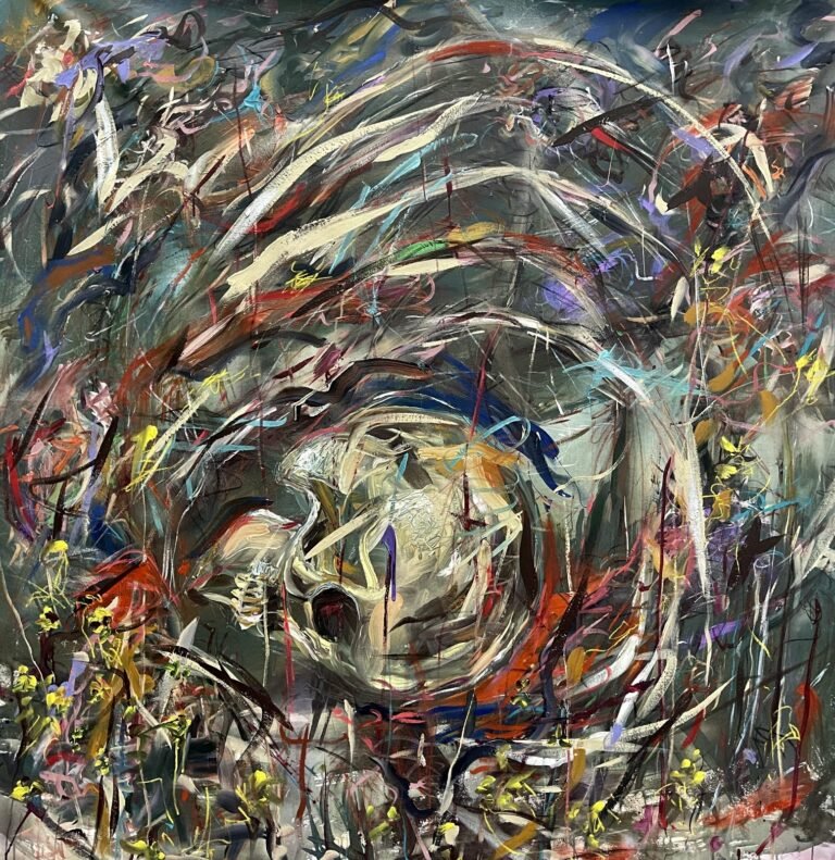 Flores. 2023. Técnica mixta. 153x146 cm