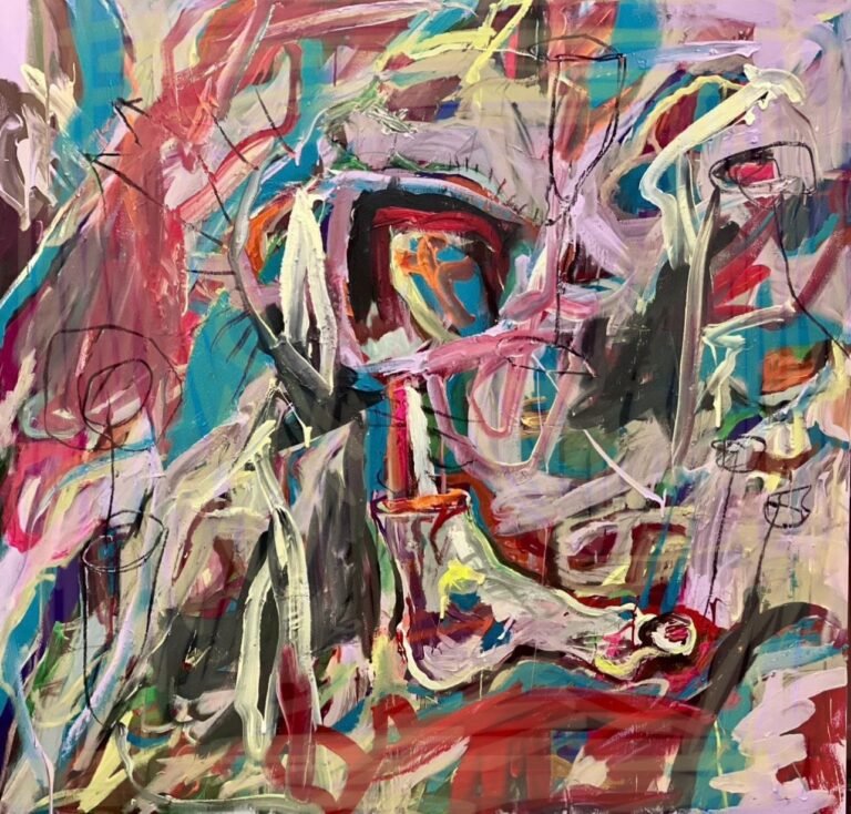Pie izquierdo. 2024. Técnica mixta. 150x150 cm